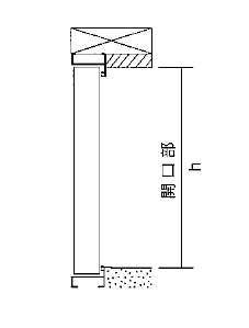 取付箇所の開口部の高さの採寸。